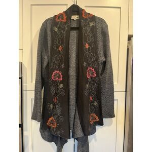 Peruvian Link Alpaca Collection Womens Cardigan Peru Size XL Embroidered Sweater